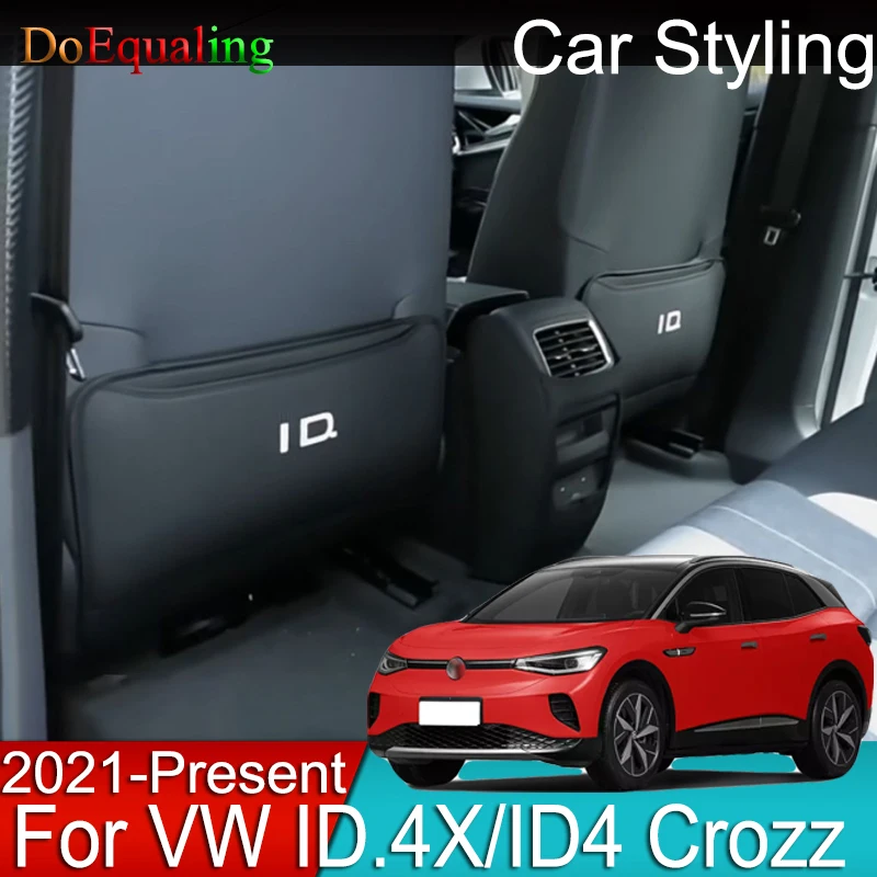 For Volkswagen VW ID.4X ID.3 ID.6 ID.4 Crozz 2023 Car Rear Seat Anti-kick Mat Interior Accessories Protection Mouldings 2022