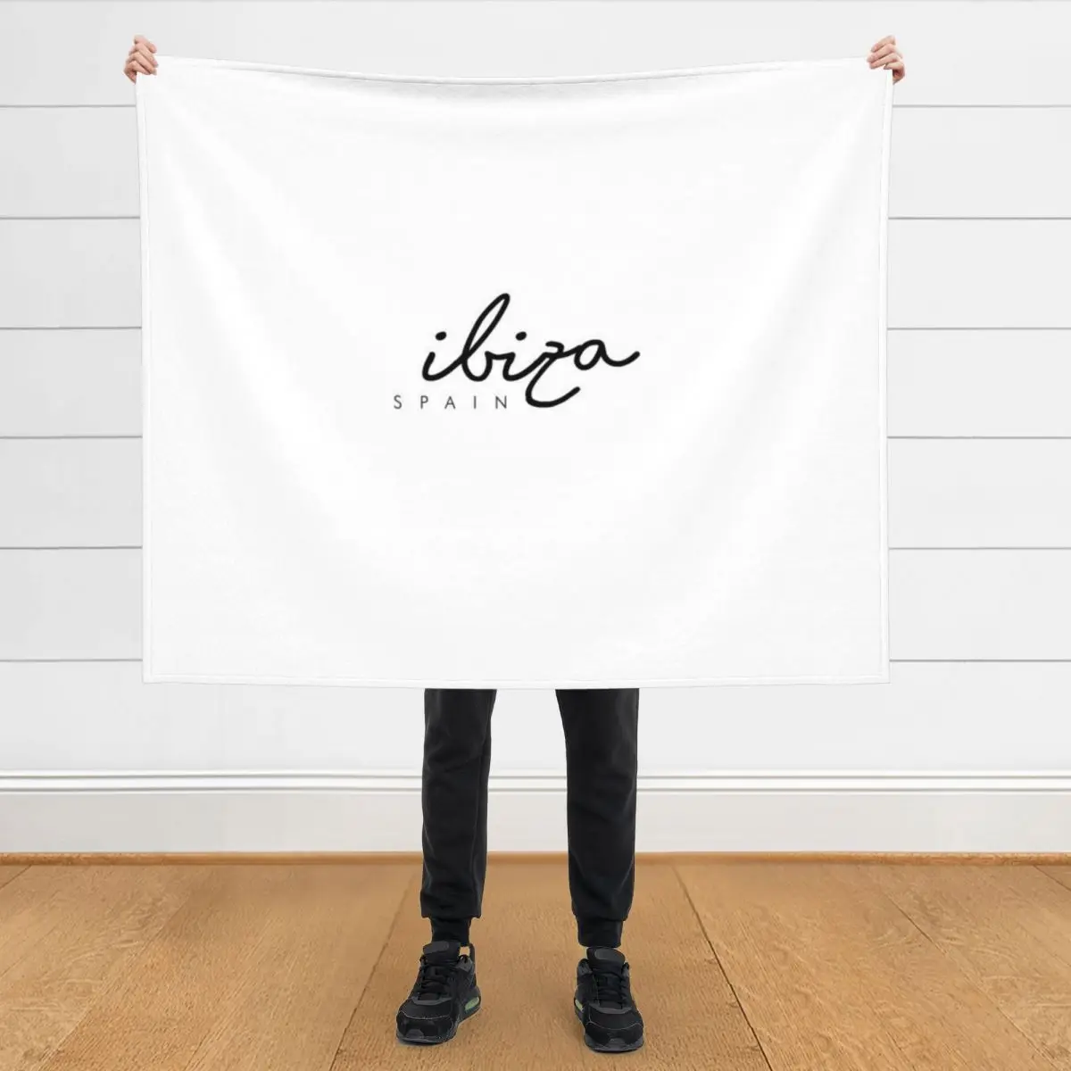 

Ibiza - Minimalist Design - Tipography Spain Throw Blanket Thins Sofa Throw Sofa Quilt Blankets