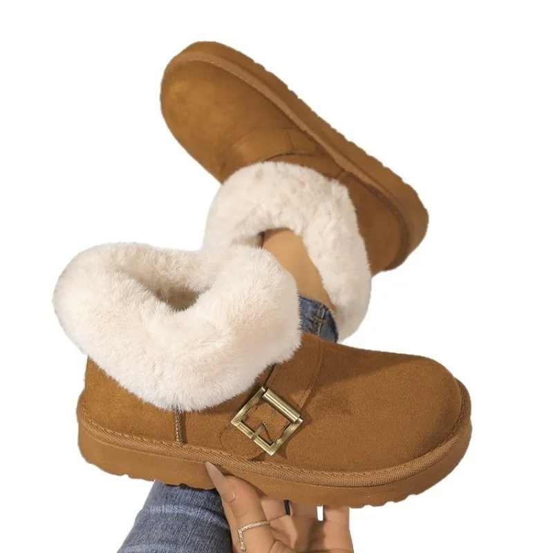 おしゃれで多用途な厚底スノーブーツ レディース 秋冬新作 ソフトソール カジュアル 快適 暖かい綿靴