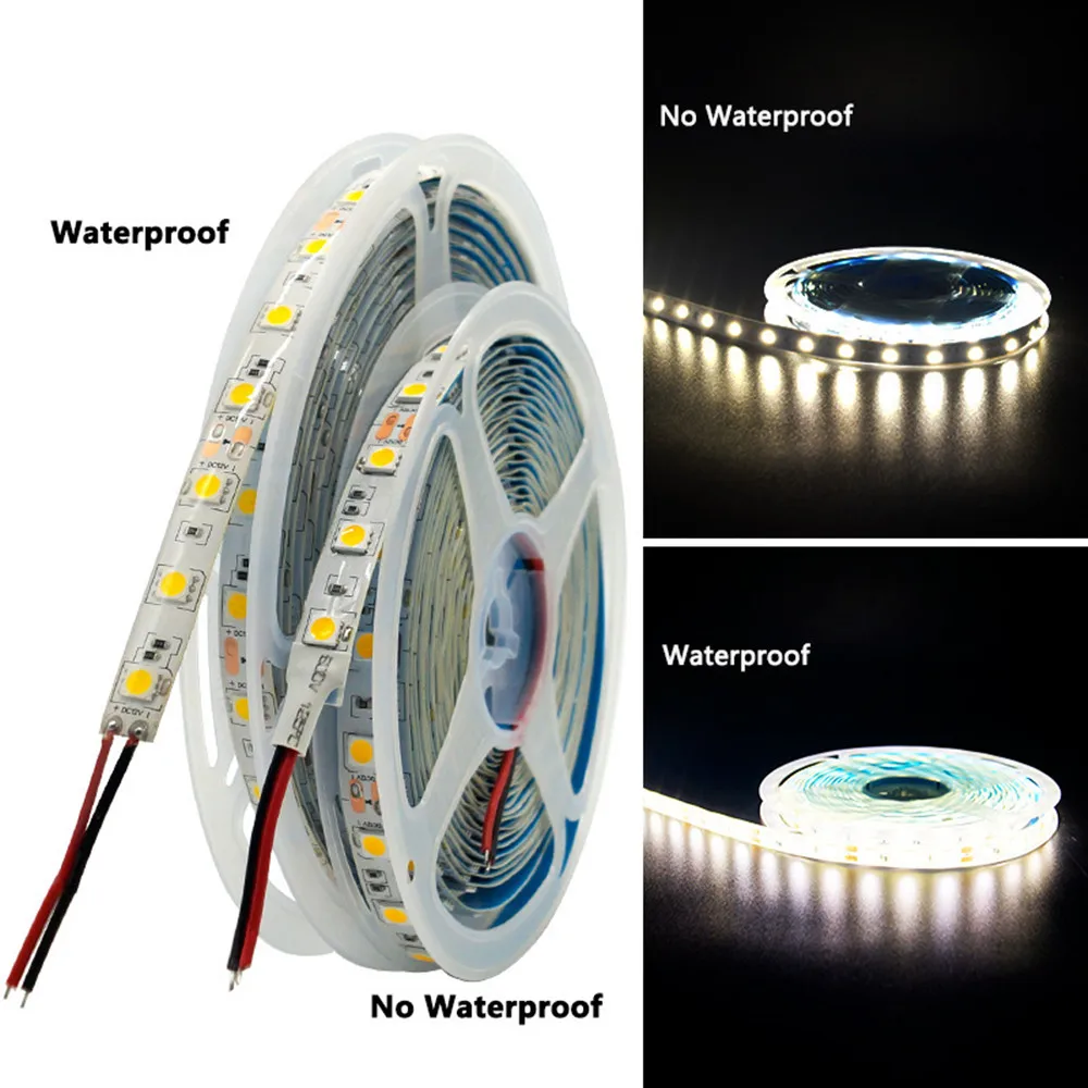 12V 5050 RGB LED strip non waterproof 0.5/5M 60LED RGBW RGBWW pink blue red green strip flexible