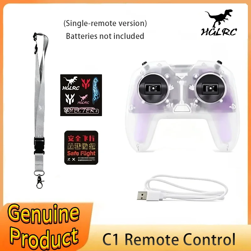 

HGLRC C1 Remote Controller Built-in 500mW ELRS 2.4G TX Module with Dongle for RC Airplane FPV Drone Beginner Pilot