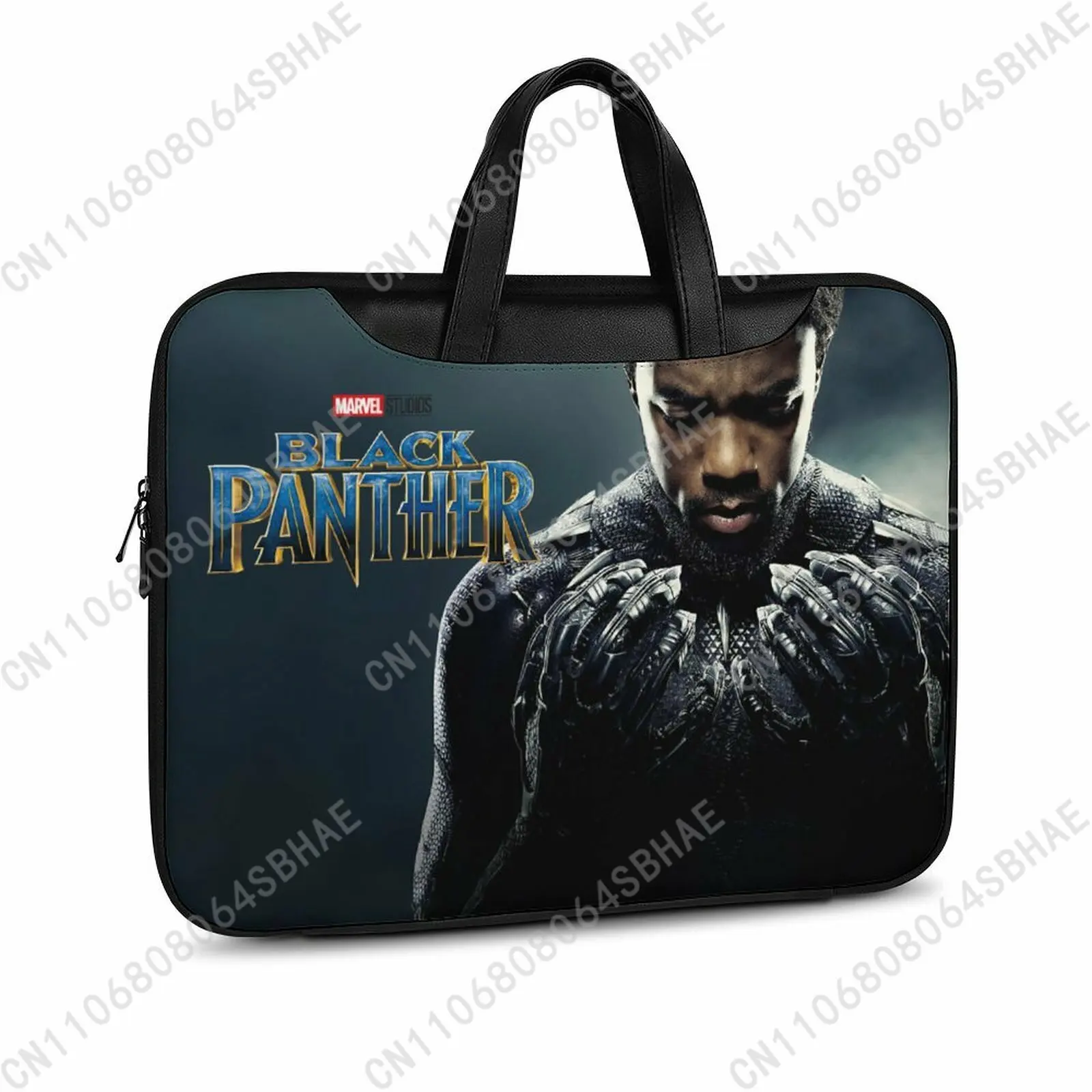 

Marvel Black Panther Custom Leather Briefcase Men Woman Laptop Bag Business Retro Genuine Leather Computer Cosplay