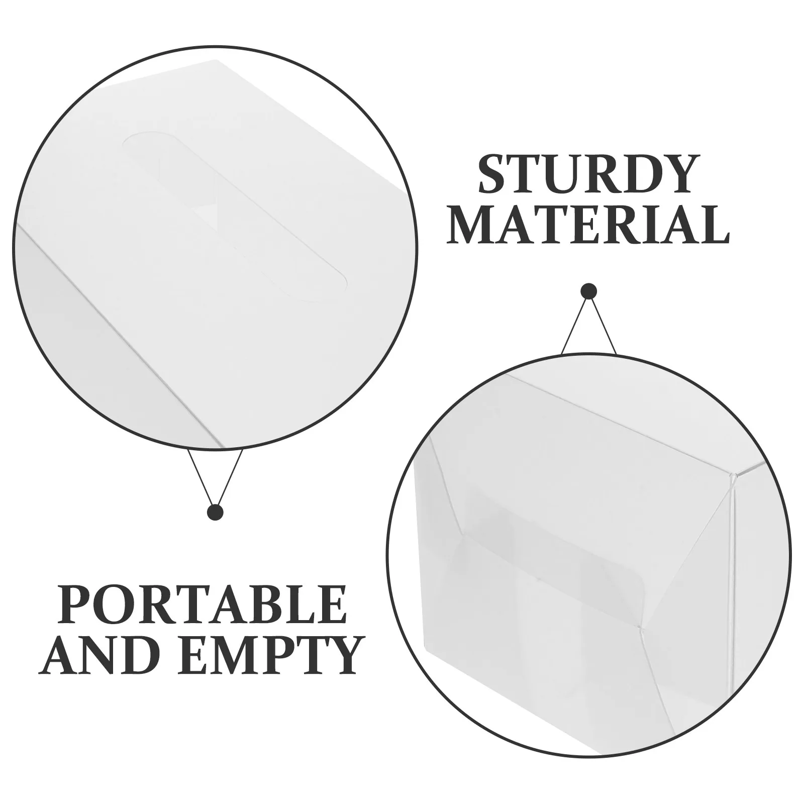 Portable Multi-Function Lottery Box Sturdy Plastic Raffle Ball Container for Office Meeting Donation Multi-Function Raffle Box