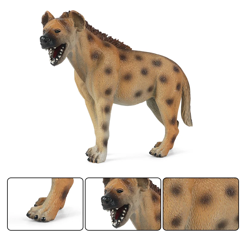 Oenux Klassische Wilde Afrikanische Tiere Simulation Tiger Hyaenidae Action Figur Figuren PVC Modell Bildung Schule Kind Spielzeug – Detail 9