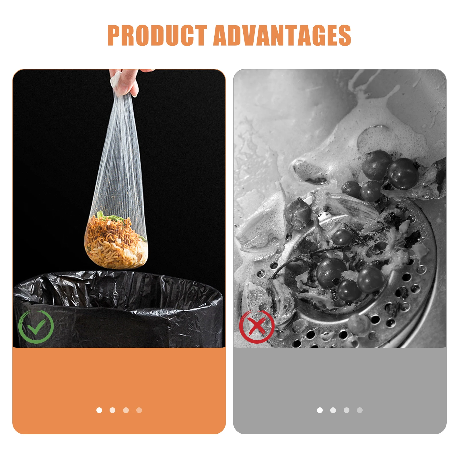 

62pcs Sink Mesh Bag Kitchen Filter Net for Food Residue Catcher Fine Mesh Hole Unblock Sewer Clean Disposable Gift