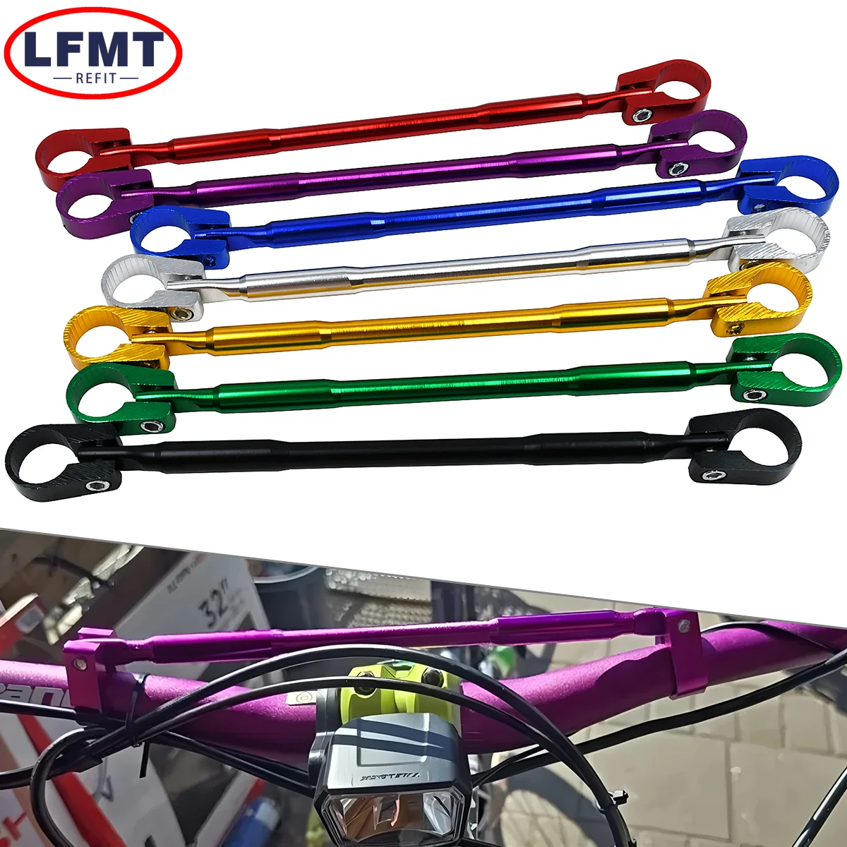 Motorrad 7/8" (22mm) Lenkerstrebe – Modifizierte Verstärkung für Lenkerklemme, Balance-Beam, Cross-Motocross Universalteile