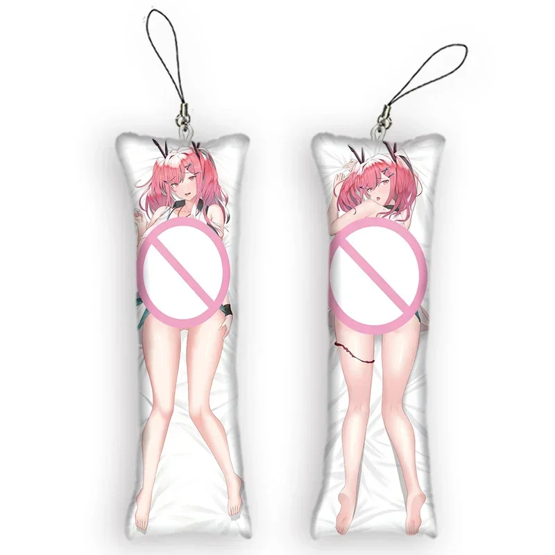 

New Pattern Game Azur Lane Mini Pendant Dakimakura Keychain Double Sided Anime Body Mini Pillow Key Chains Cute Gift