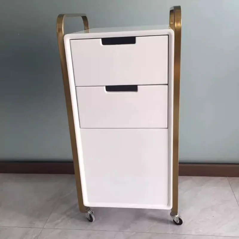 New barber shop tool cabinet beauty salon tool cart hair salon cabinet installation-free multi-functional shelf wholesale