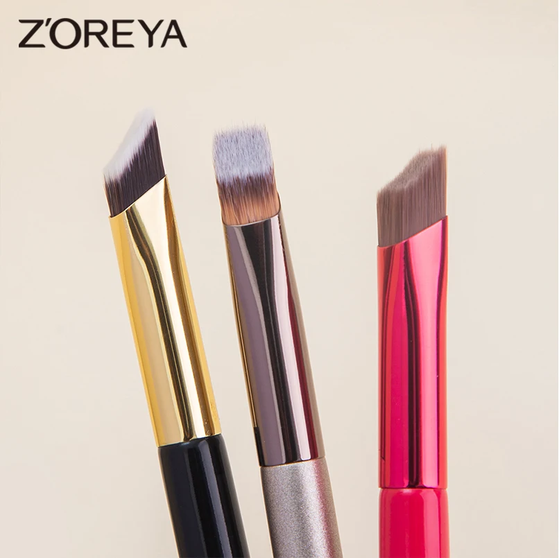 ZOREYA dziki pędzel do brwi wielofunkcyjne symulowane układanie włosów brwi szczotka Contour Eyeshadow Concealer Square pędzle do makijażu