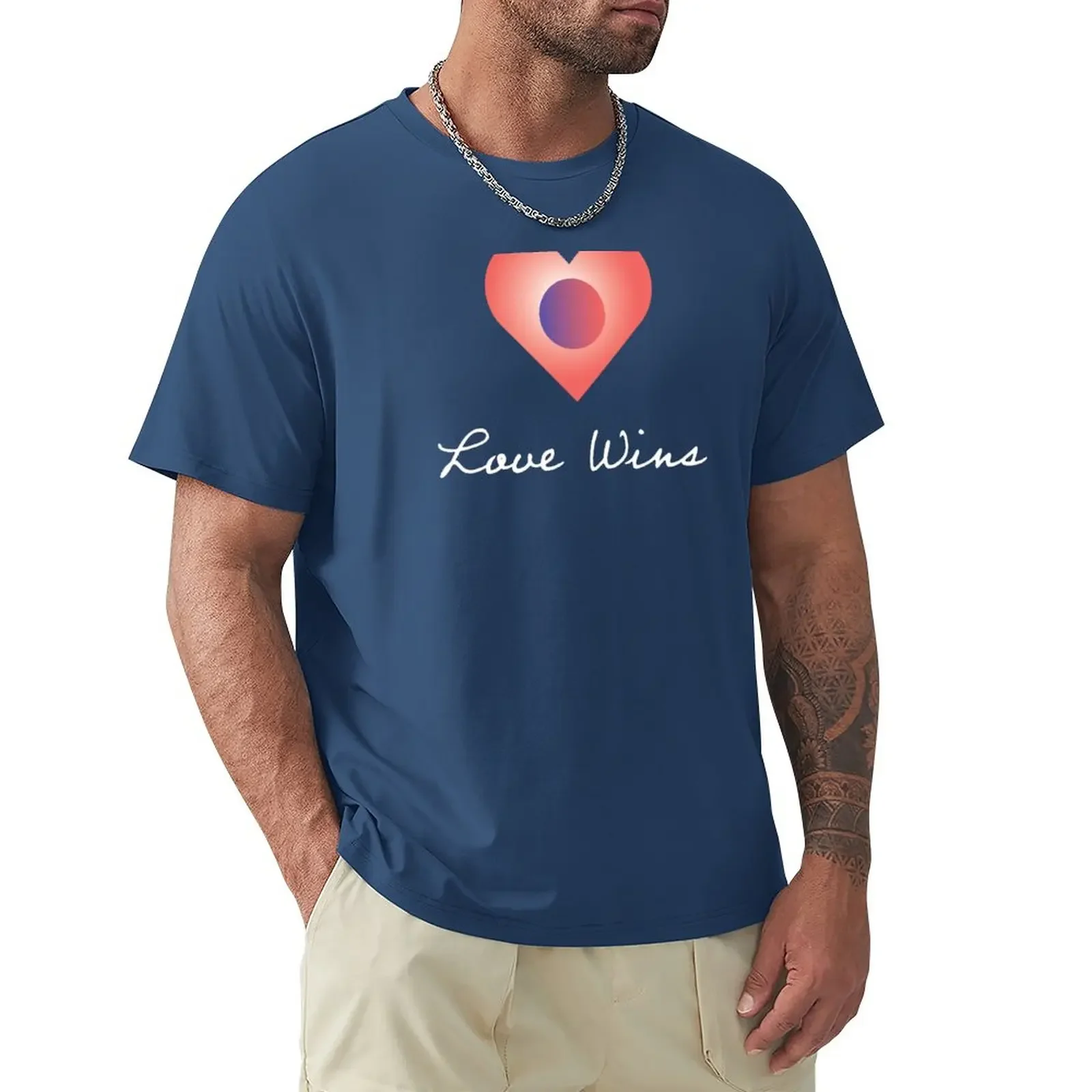 

Love wins T-Shirt sweat quick-drying mens t shirts