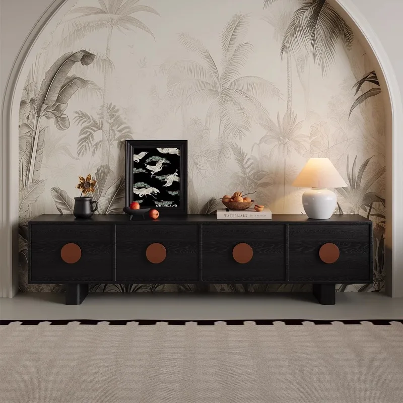

Solid wood TV cabinet Locker side cabinet