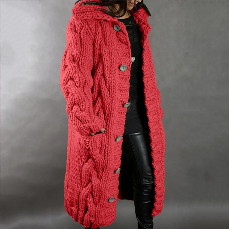 

2023Autumn Winter Women Vintage Sweater Cardigan Twist Oversized Knitted Coat Female Long Cardigans Fashion Jackets Female S-5XL