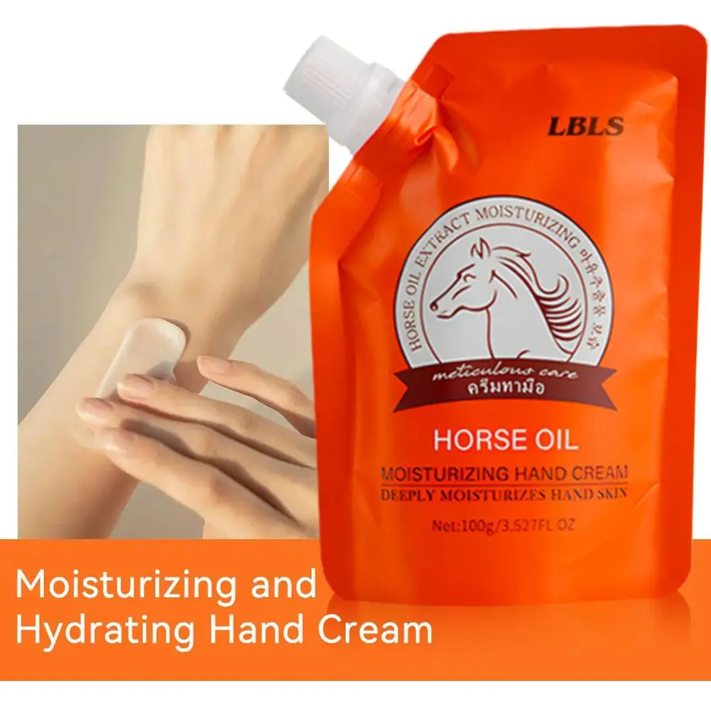 NEW High-end 100g Horse Oil Moisturizing Hand Cream Softening Nourishing Dead Feet Care Cream Tool Hand Heel Skin Anti-dryi N0U6