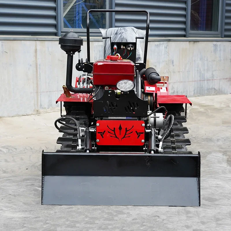 Trattore cingolato per macchinari agricoli con aratro a binario multifunzionale da 25 HP popolare tra coltivatori