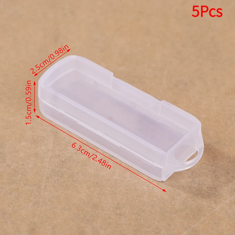 5Pcs PC USB Flash Drive Cases Contemporary Style Storage Boxes With Lids For OTG Rotating Drives Home Organization Storage Bins.