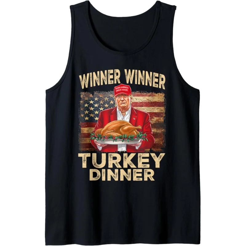 Thanksgiving winner turkey dinner Donald Trump vest