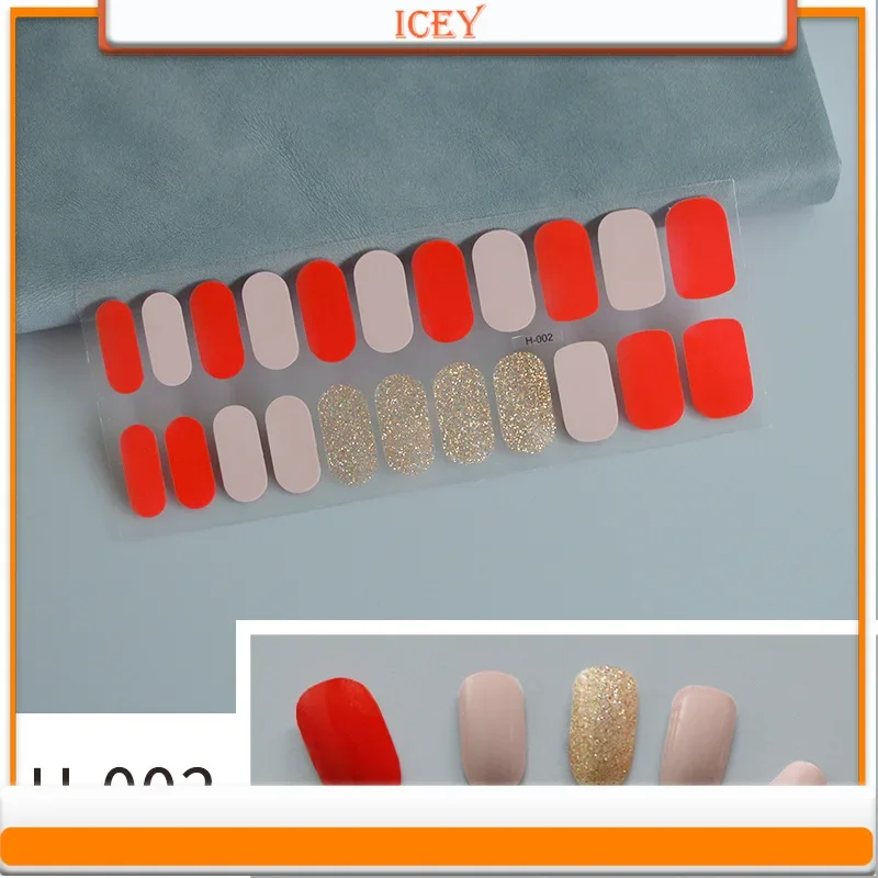 Icey Beauty 1 комплект прыгающая цветная пленка для лака для ногтей однотонная луковая пудра наклейка для ногтей полностью закрывающая наклейка для ногтей