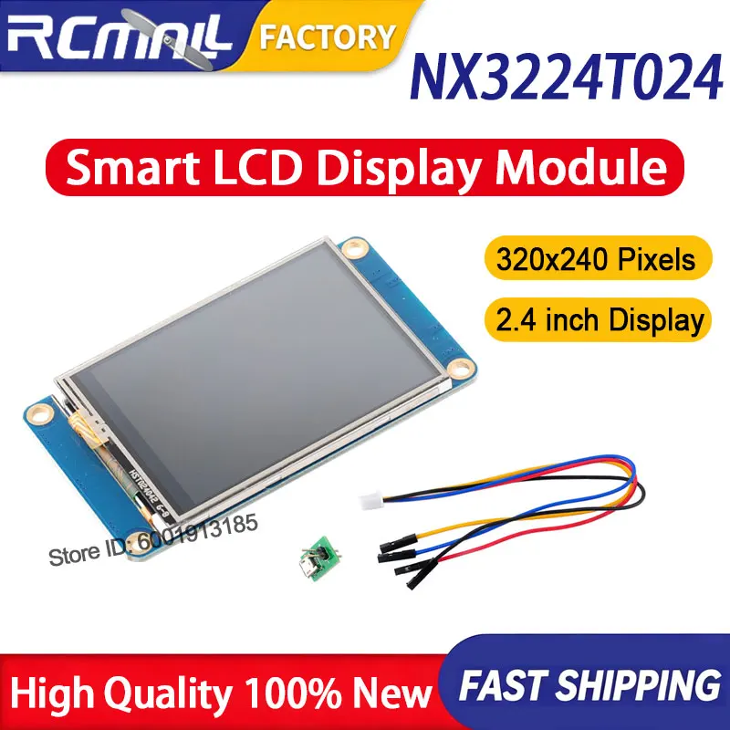 NX3224T024 UART HMI Smart LCD Display Module 2.4 Inch Resistive Touch Screen Compatible with Arduino Raspberry Pi Home Office