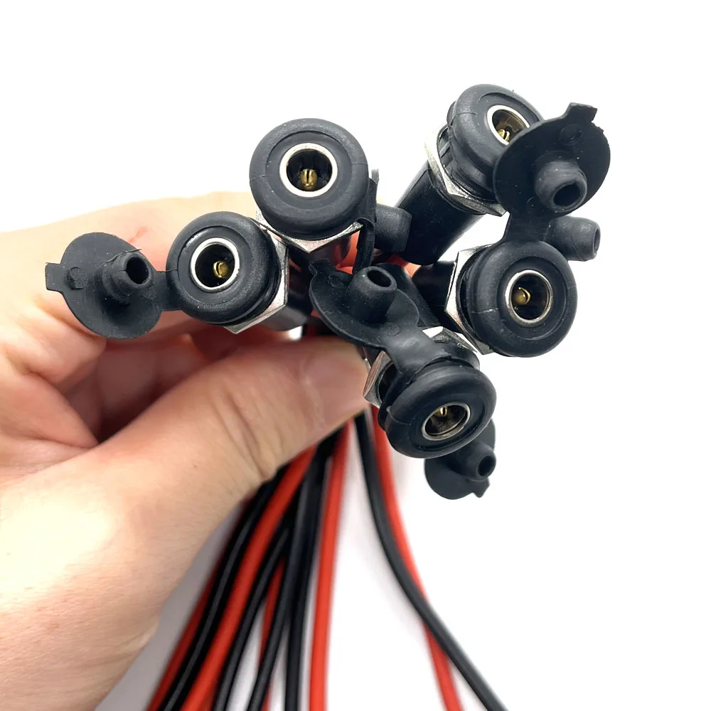 1pcs 5.5 * 2.1 5.5*2.5mm With Cable Wired DC power Female DC Socket High Current All Male Female Power Plug Connector