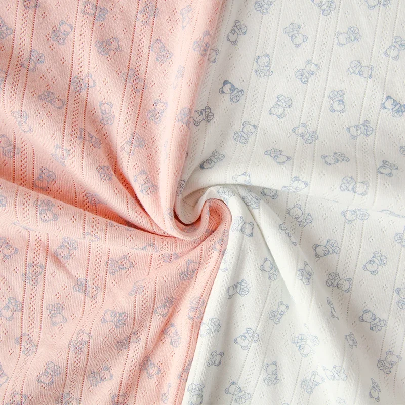85x50cm/180x200cm Soft 100% Cotton Jacquard Fabric For Children\'s Pajamas Home Clothes T-shirts Dress Handmade DIY Fabric