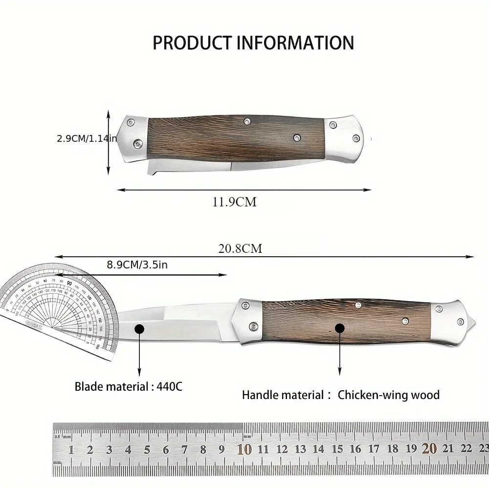 Stiletto Pocket Knife Utility EDC Tools,Folding Knives,Outdoor Mini Pocket Folding Knife EDC Hunting Multifunctional Tools