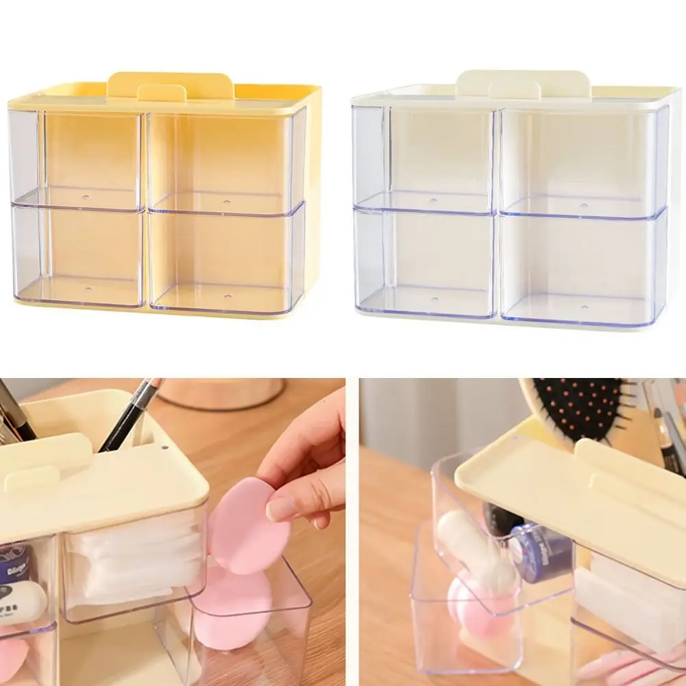 

Large Capacity Desktop Cosmetics Storage Box Light Luxury Drawer-style Grid Partition Storage Container Dust Box Storage Tool