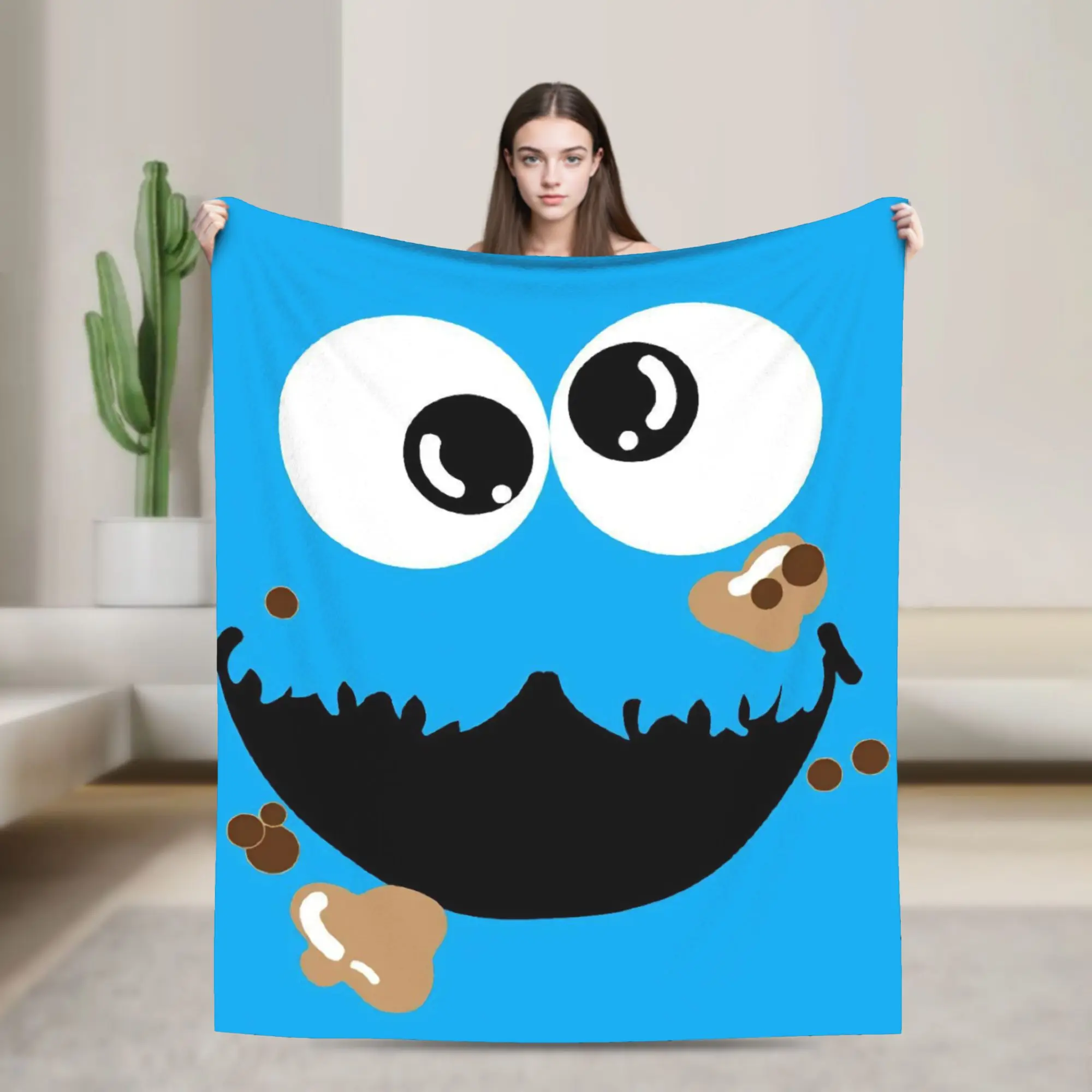 Cookie Monsters Blanket Quality Super Soft  Throw Blanket Winter Boy Girl Living Room Fashion Bedspread