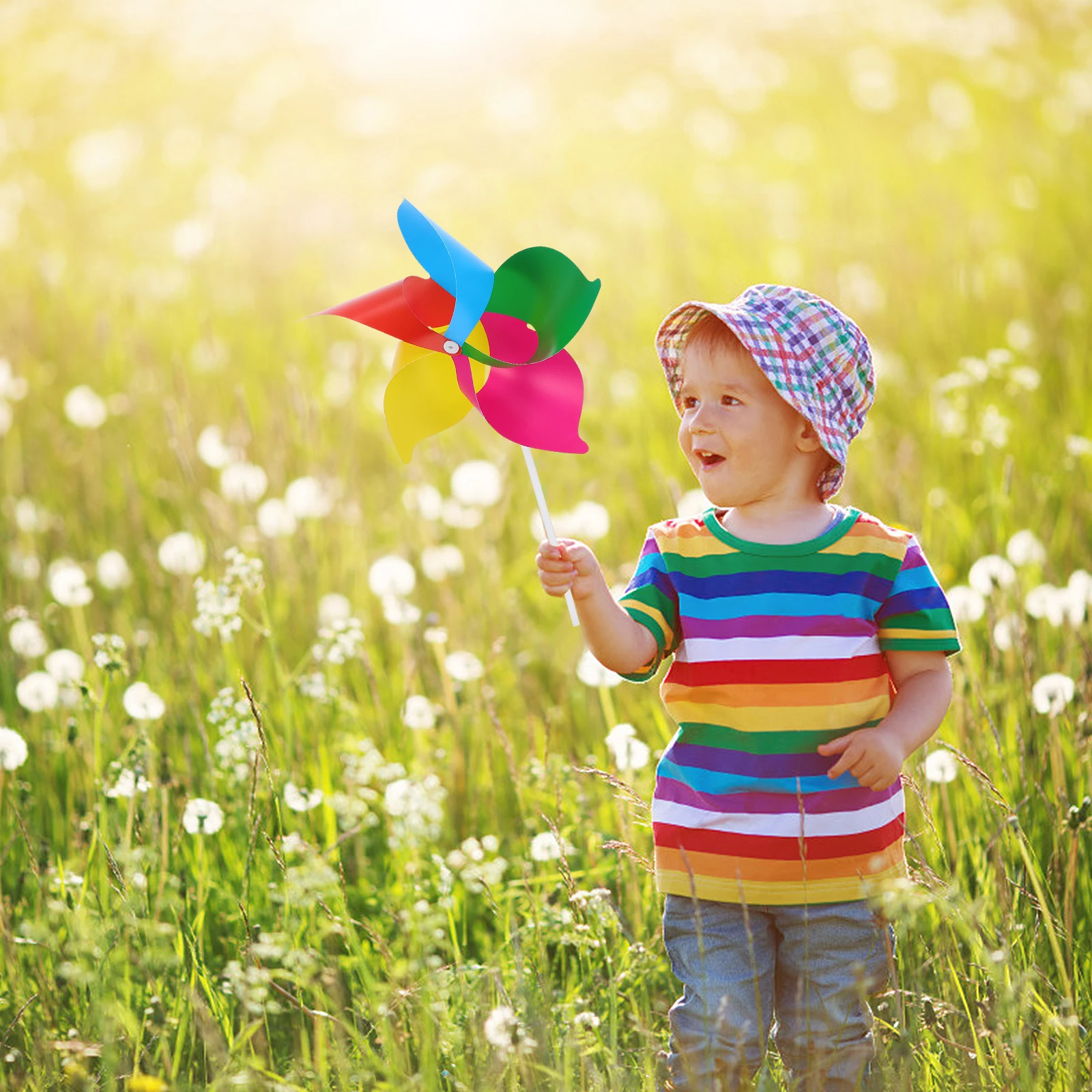 

25Pcs Colorful Plastic Windmills Outdoor Party Favor Durable Garden Whirligig Lawn Decoration Plastic Windmill