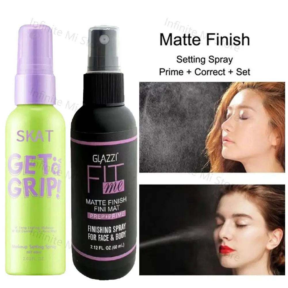 Makeup Setting Spray Long Lasting Makeup Moisturizing Facial Liquid Matte Non-Sticky Finish Setting Spray Oil Control Cosmetics