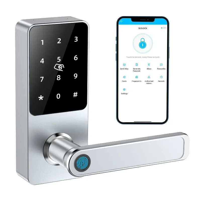 Tuya App wifi High Security Smart Lock Biometric Fingerprint Smart Door Lock