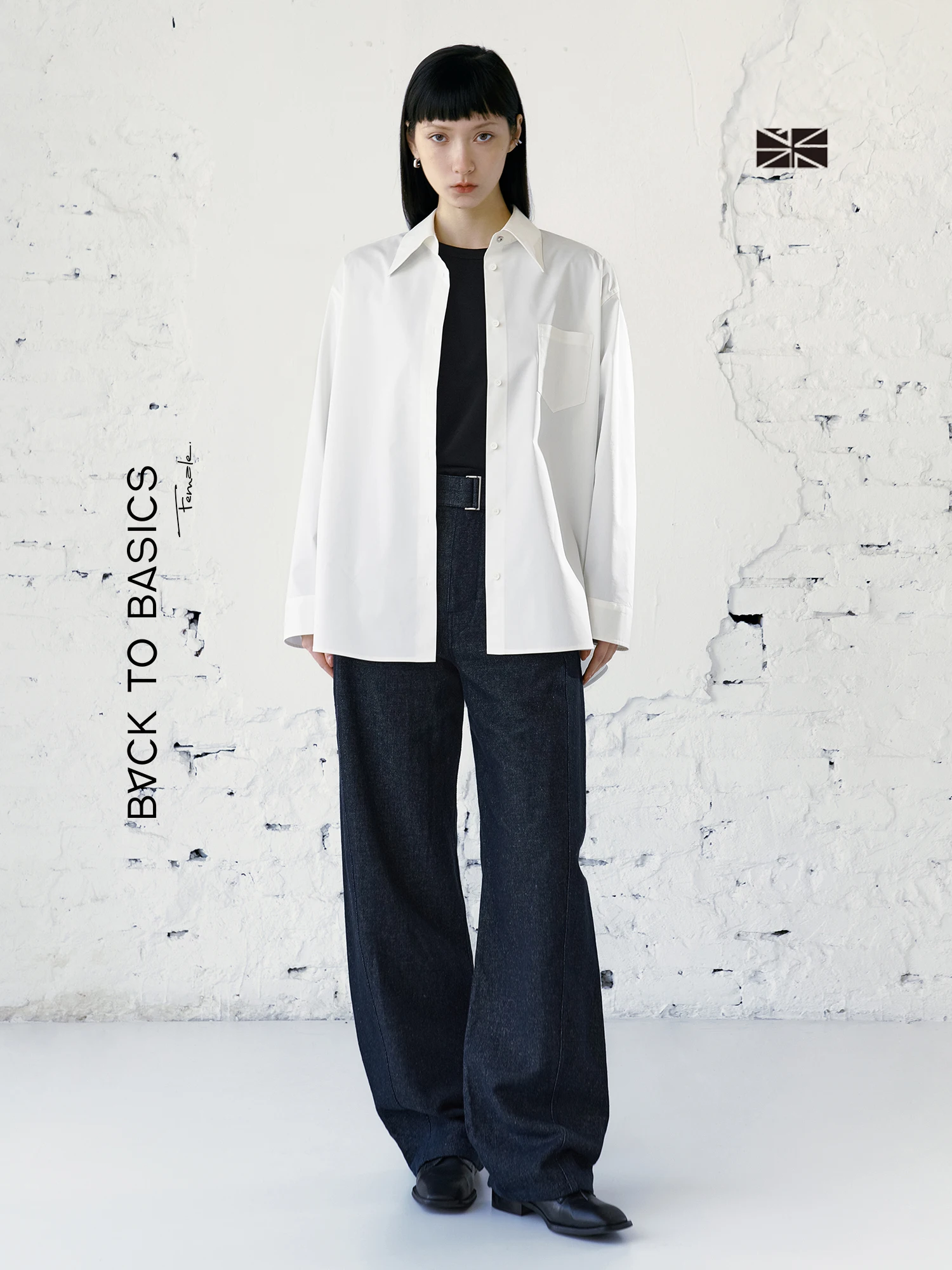 

Элитная женская рубашка свободного кроя из длинноволокнистого хлопка с 40-ниточным плетением, белая, премиум-качества