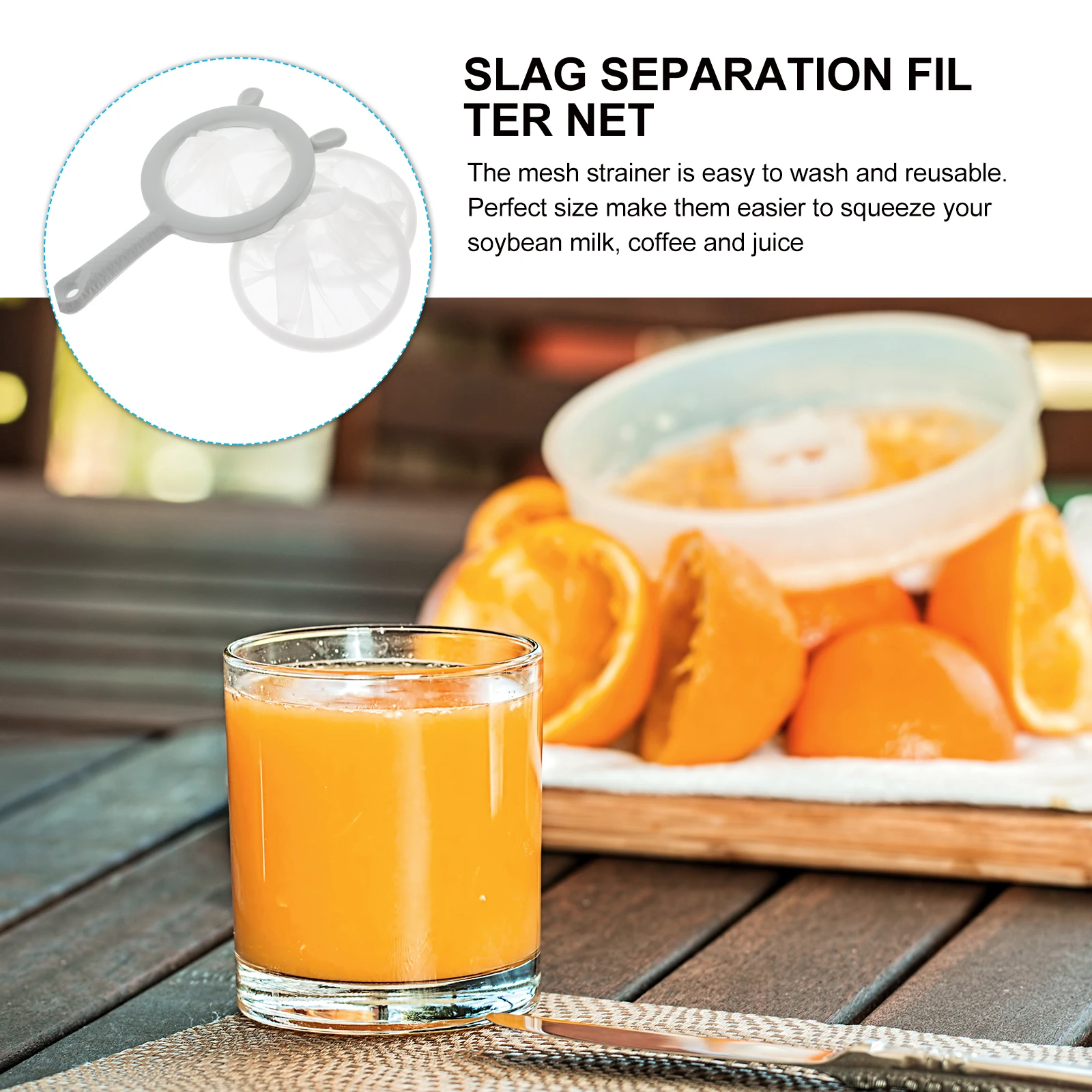 

Juice Filter Fine Mesh Strainer Kitchen Tool Soy Milk Fruit Sifter Sieve Cooking Supply Material Daily Convenience