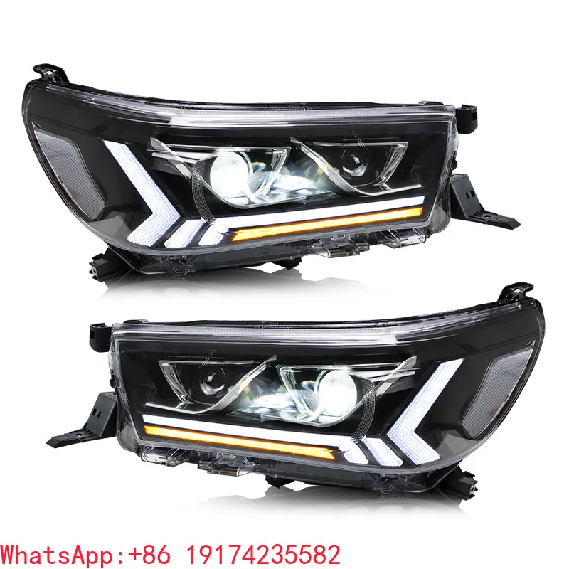 

for T-o-yo-ta Hilux Revo Vigo 2015-up Full Led Head Light LED Head Lamp DRL Turn Signal Light Car Headlight Assembly