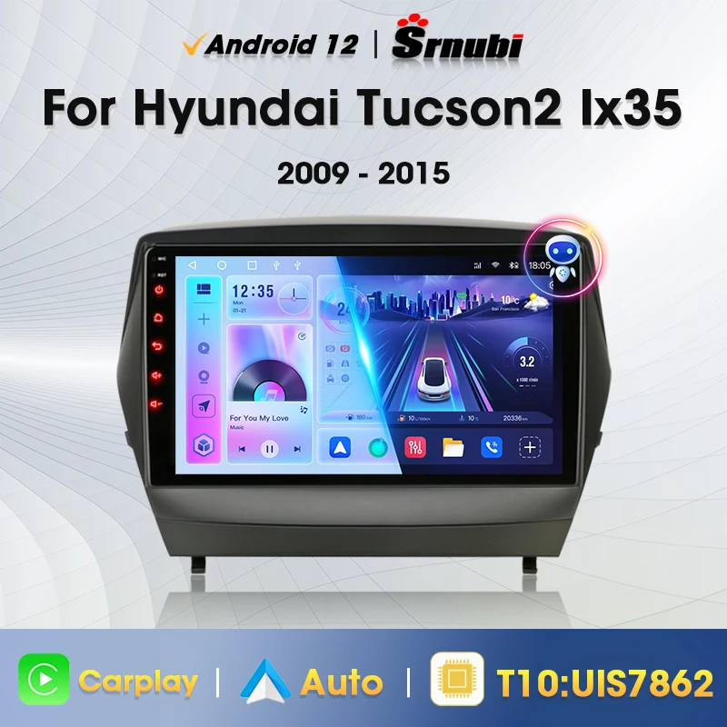 

Srnubi 2 Din Android 12.0 Car Video Radio for Hyundai Tucson 2 LM IX35 2009 - 2015 4G WiFi GPS Carplay Multimedia DVD Head Unit