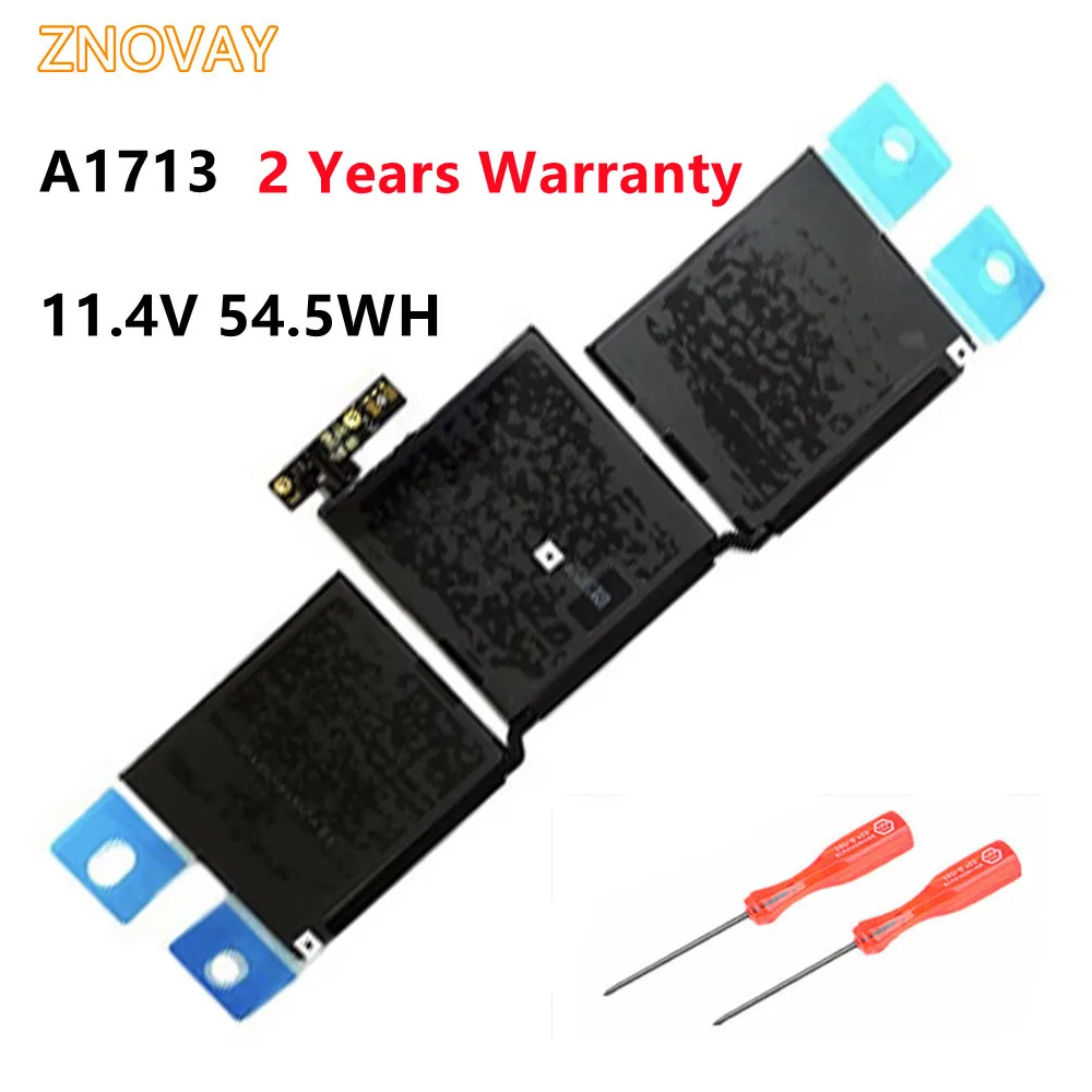 

ZNOVAY A1713 Laptop Battery for Apple MacBook Pro 13" A1708 2016 2017 EMC 2978 3164 020-00946 MLL42LL Batteria AKKU 4781mAh