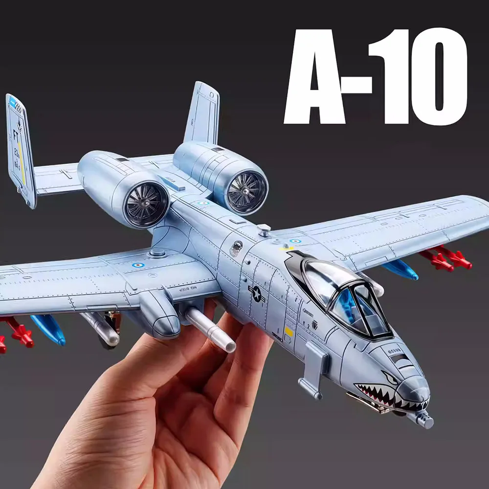 1:32 A-10 サンダーボルト II ‌   F-14 戦闘機のおもちゃモデル ライトサウンドキャビンが開くことができるミニチュア飛行機モデル 子供の誕生日プレゼント用