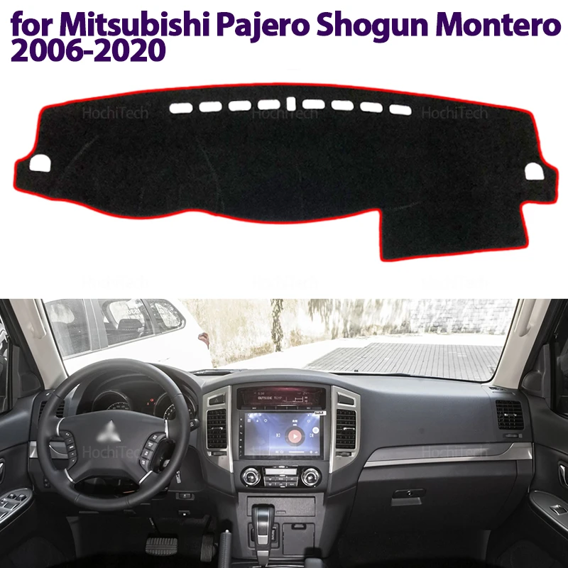 Armaturenbrett-Abdeckung, Schutzpolster für Mitsubishi Pajero Shogun Montero 2006–2020 V80 V87 V93 V97 Armaturenbrett, Sonnenschutz, Anto-UV-Teppich