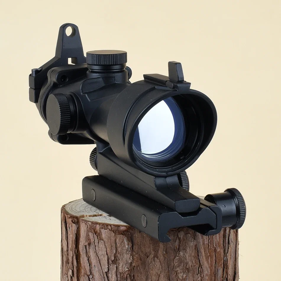 1X32 ACOG Tactical Red Dot Sight Optical Compact Riflescope Red Dot Hunting Scopes Fit 20mm Rail