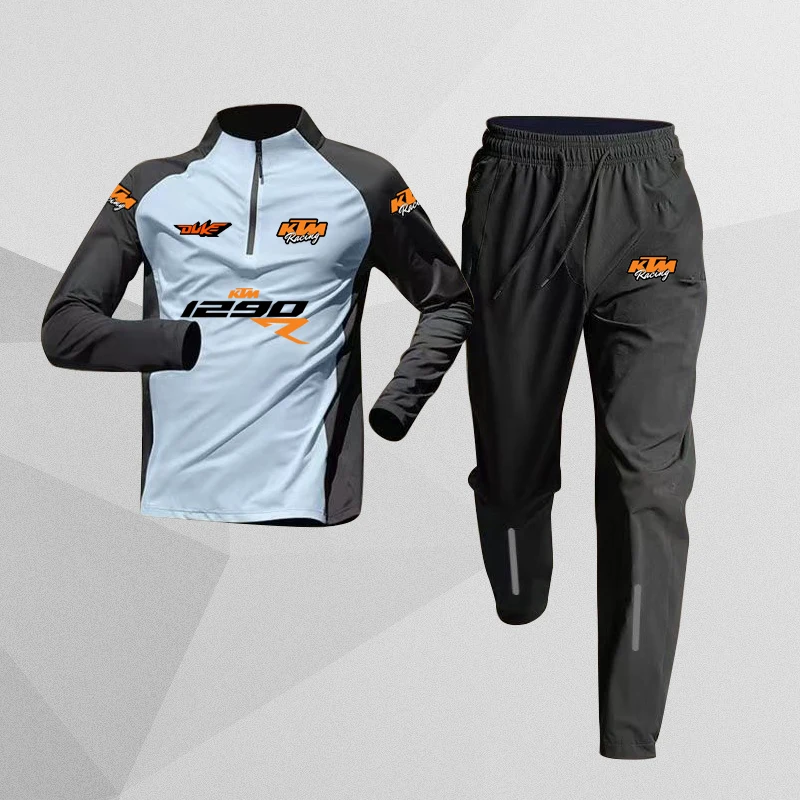 2024 Men\'s and Women\'s Spring and Autumn Close fitting KTM Fashion Sports Comfortable Bicycle Motorcycle Riding KTM Sports Set