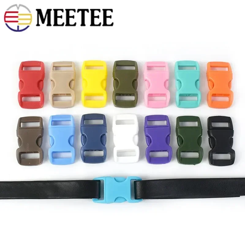 10/30/50Pcs 10/15mm Plastic Buckles Side Release Backpack Buckle Bag Strap Adjustable Clasp Webbing Belt Hook DIY Accessories