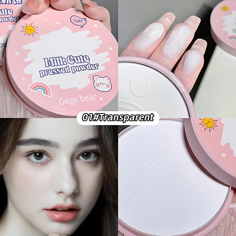 Oil‑Control Powder, Transparent Matte Setting Compact Powder, Pore‑Blurring Long‑Lasting Face Makeup For On‑The‑Go Touch