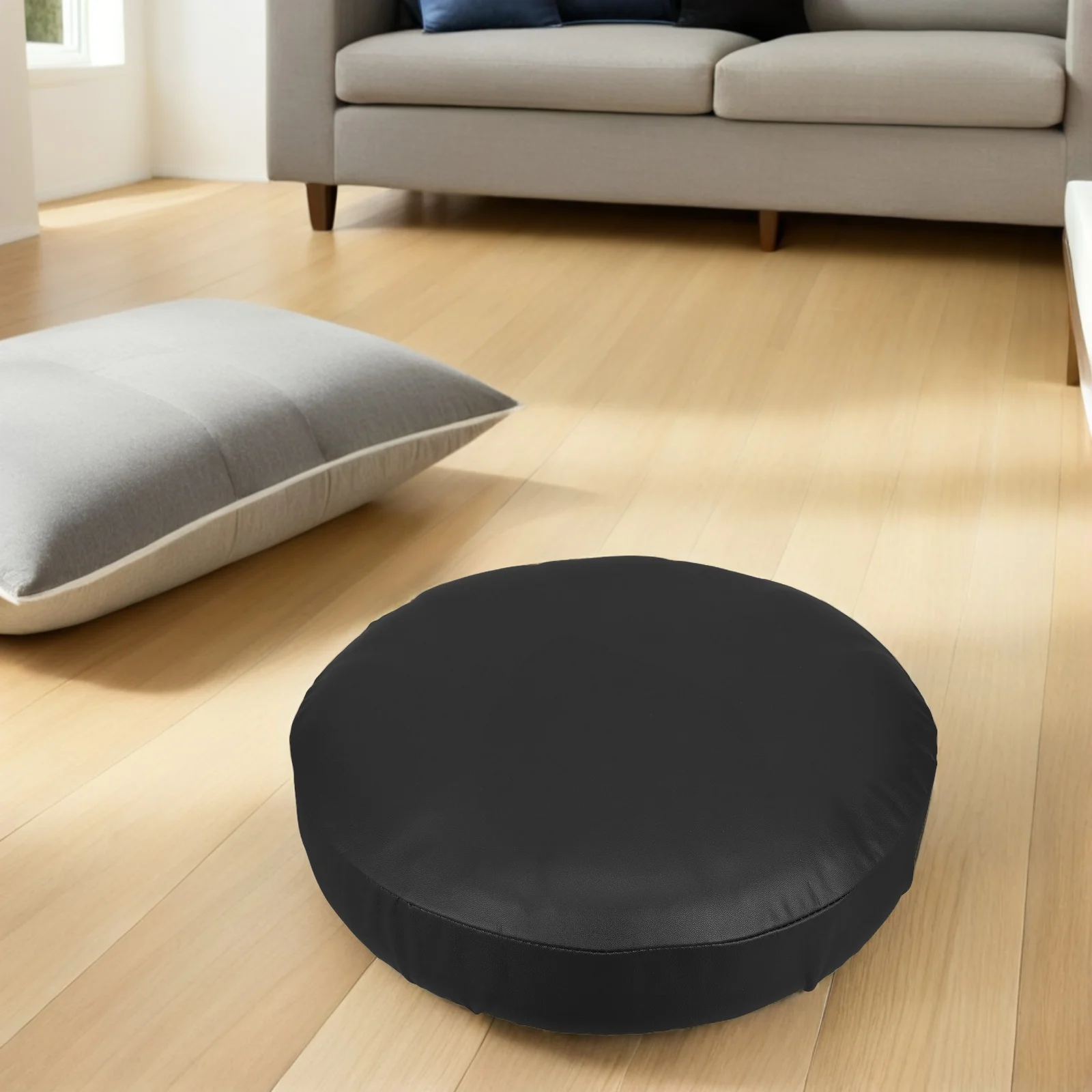 

2 PCS Bar Stool Cover Chair Round Seat Barstool Covers for Stools Counter Vanity Rubber with Elastic