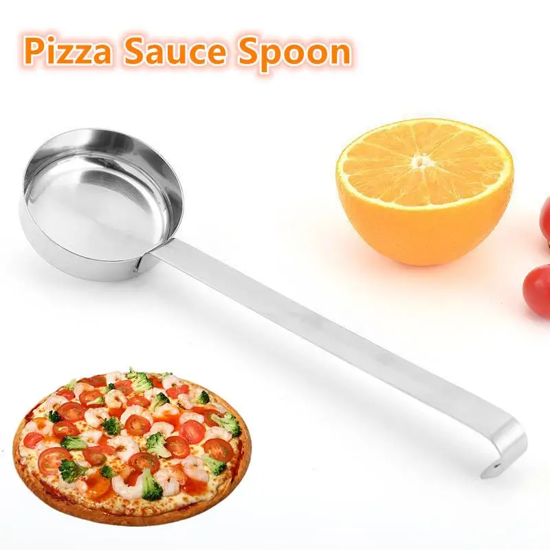 For Serving Spread Cream Tool Long Metal Soup Pizza Sauce Spoon Baking Measuring Scoop Tomato Cups With Handle Kitchen Ladle