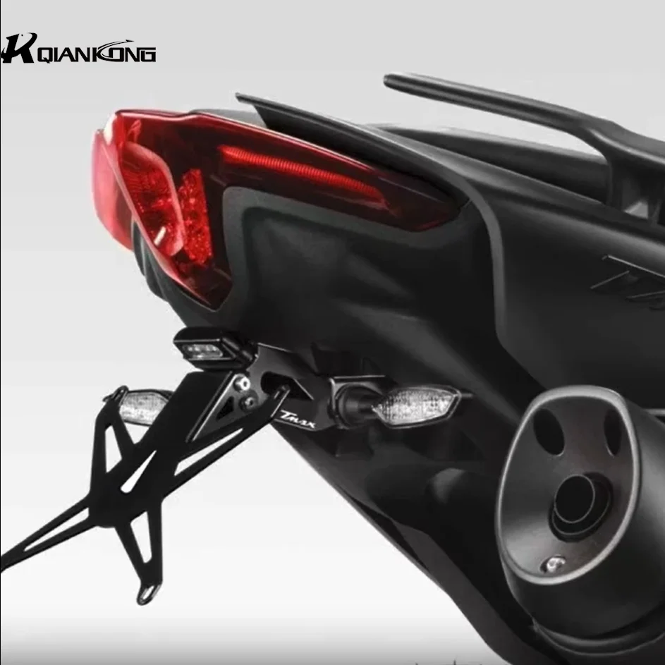 

License Plate Bracket Holder with Light high quality aluminium For YAMAHA T-MAX 560 2022-2023-2025 Adjustable Tilt Plate Holder