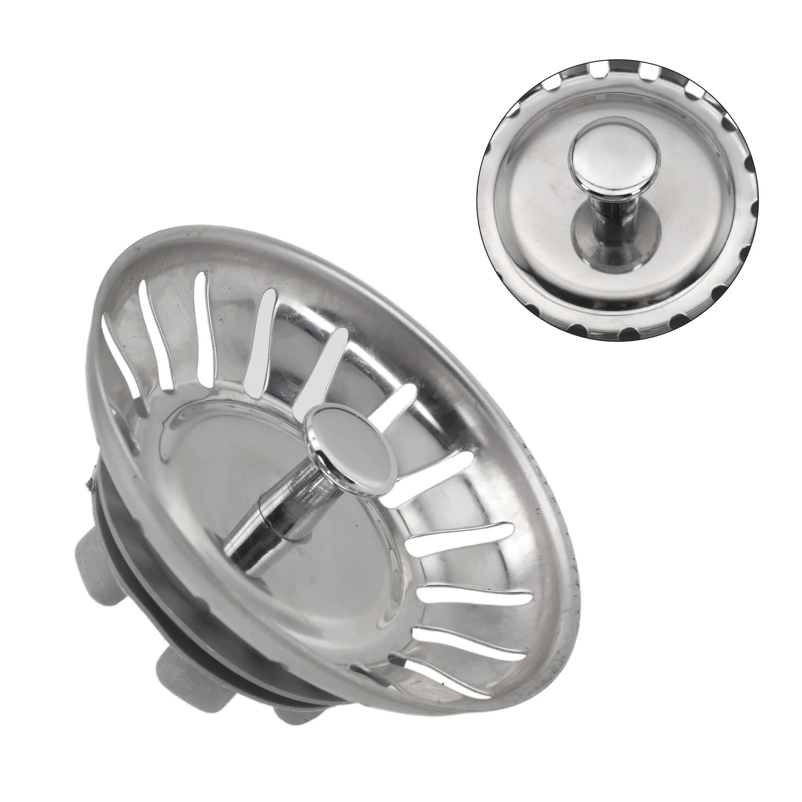 Stainless Steel Kitchen Sink Strainer Stopper Waste Stopper 79.3mm Kitchen Sewer Strainer Basin Drain Stopper