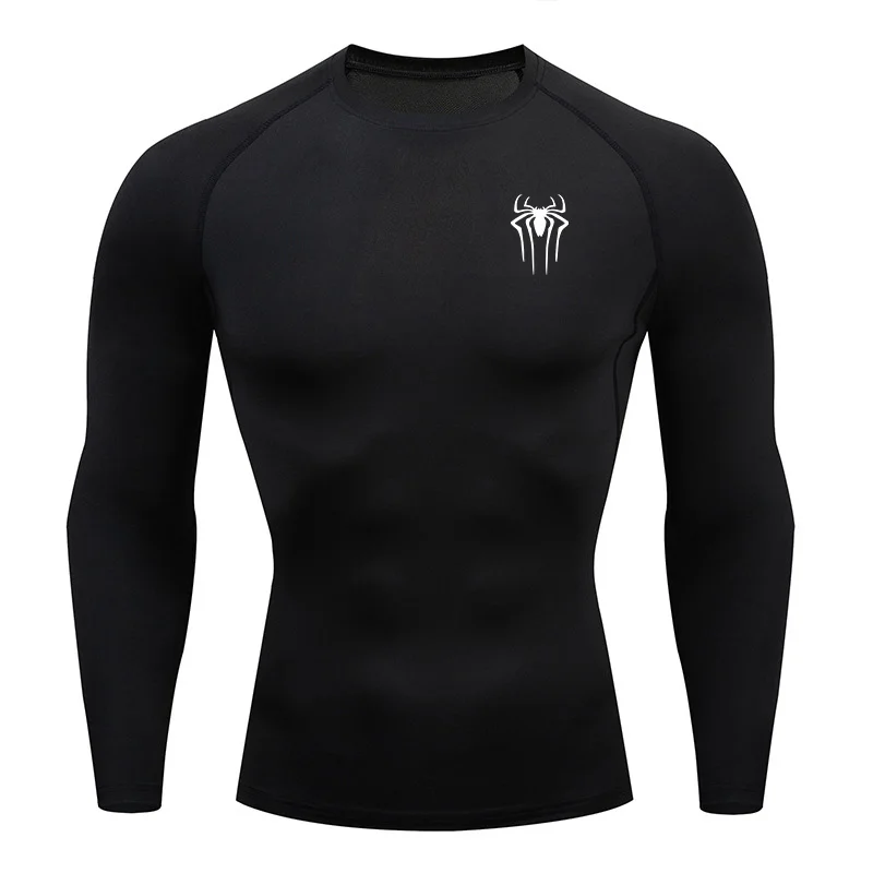 Wiosna jesień koszulka do biegania męska z długim rękawem trening gimnastyczny męskie t-shirty Fitness odzież sportowa Outdoor topy sportowe męskie