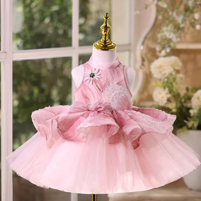 High-End Children's Costume Host's Runway Show Wedding Birthday Baptism Party Girls Princess Dresses A4507