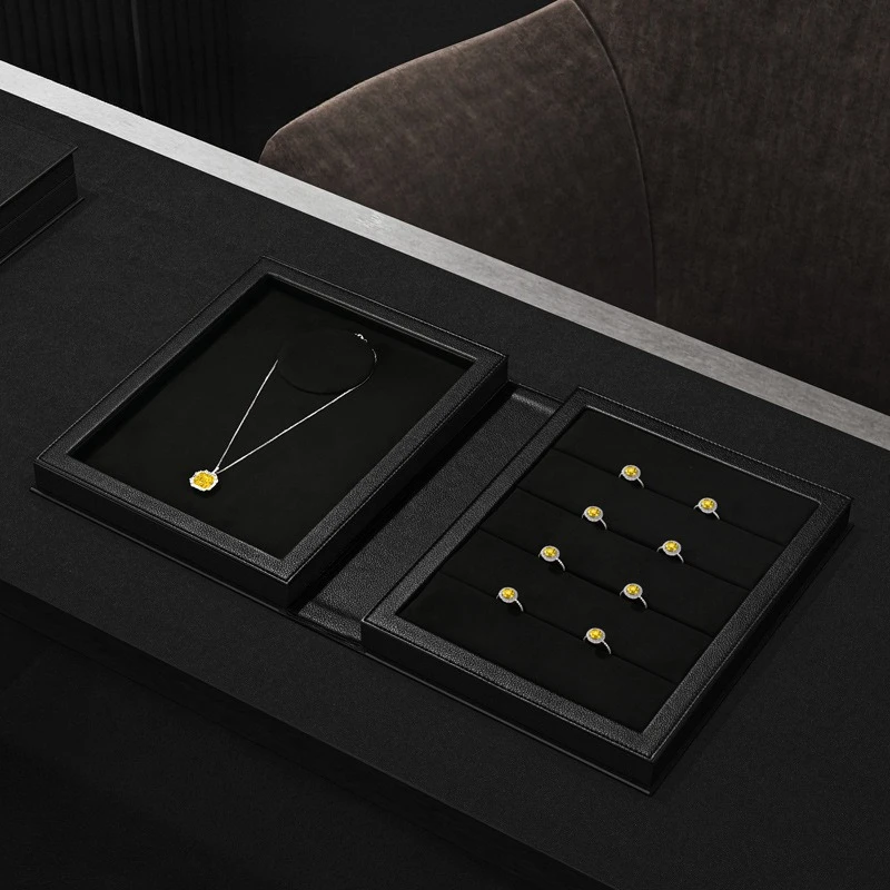 High-end Flip Cover Jewelry Storage Box, Creative Book-Style Box, Ring Necklace Bangle Jewelry Display Box