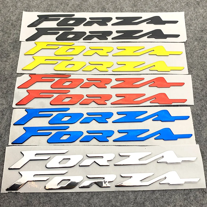 FORZA 3D Motorcycle Accessories LOGO Badge Chrome Soft Plastic Sticker Decals For HONDA FORZA 125 150 250 300 350 750