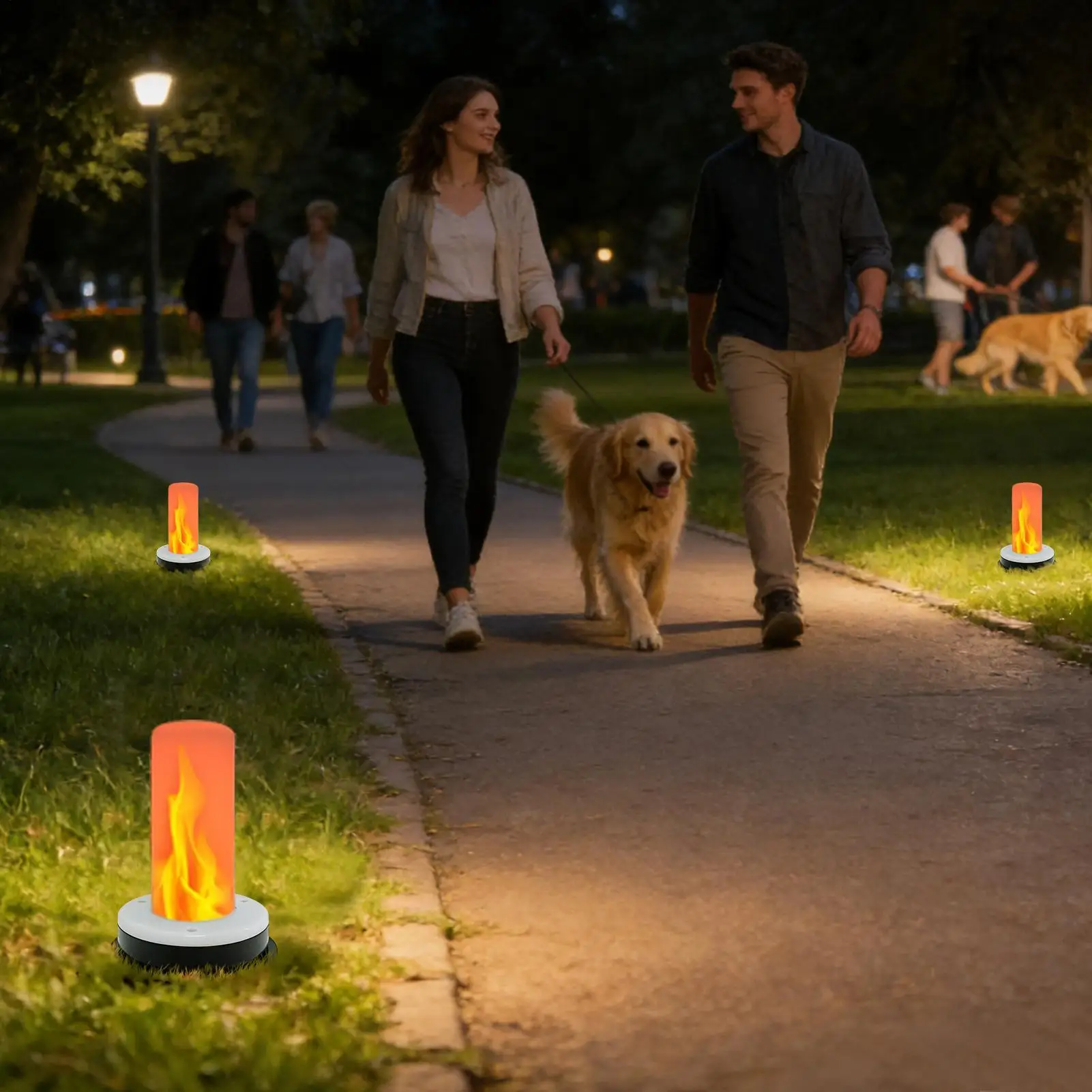 

Светодиодные лампы с эффектом мерцающего пламени, водонепроницаемые, на солнечной энергии, реалистичные лампы с эффектом мерцающего пламени для патио, сада, двора, веранды.